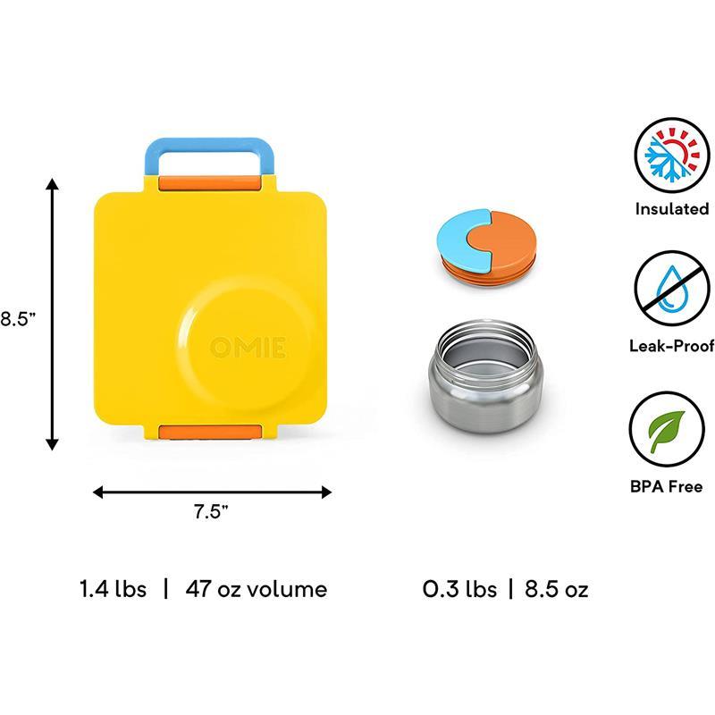 OmieBox - Insulated Bento Box with Leak Proof Thermos Food Jar, Sunshine Image 3
