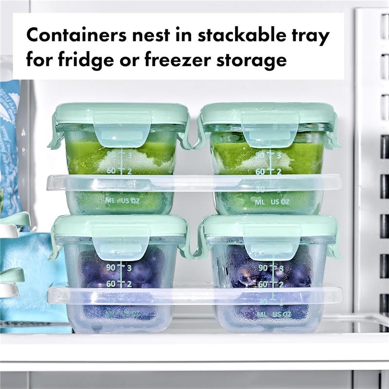 Oxo - Oxo Tot Glass Baby Blocks Food Storage Containers 4 Oz Image 7