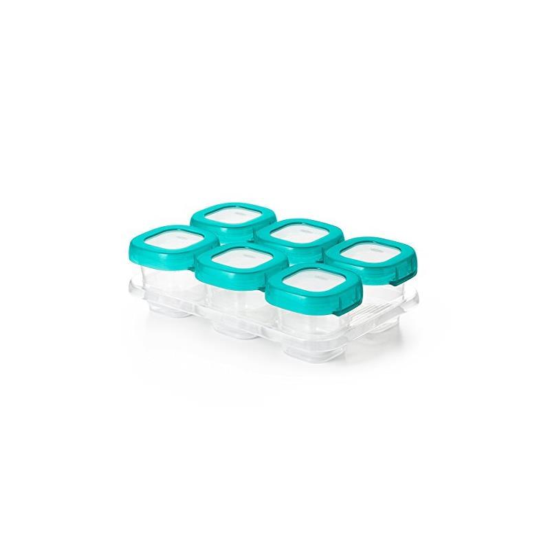 OXO Tot Baby Block Freezer Storage Containers 2 oz - Teal Image 6
