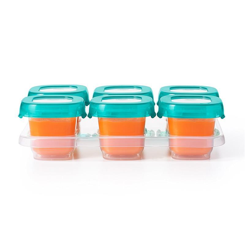 OXO Tot Baby Block Freezer Storage Containers 2 oz - Teal Image 2