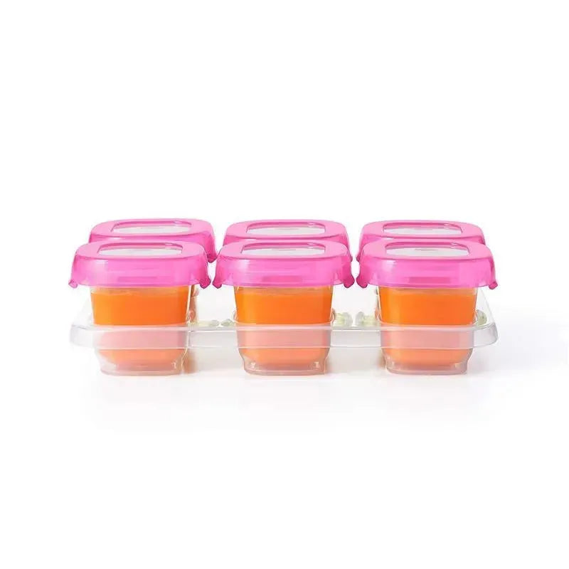 OXO Tot Baby Blocks Freezer Storage Containers 2 oz - Pink Image 3