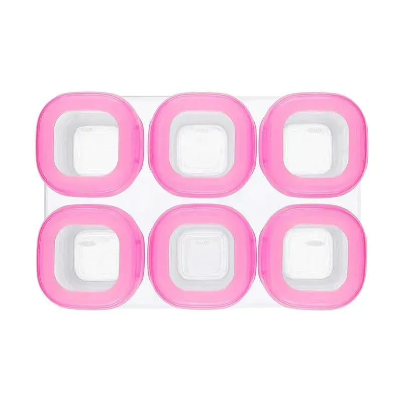 OXO Tot Baby Blocks Freezer Storage Containers 2 oz - Pink Image 5