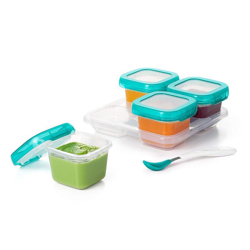 OXO Tot Baby Blocks Freezer Storage Containers 6 oz - Teal Image 3