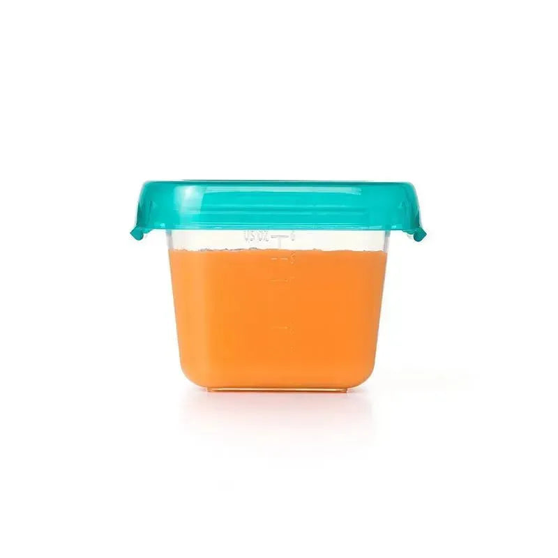 OXO Tot Baby Blocks Freezer Storage Containers 6 oz - Teal Image 5