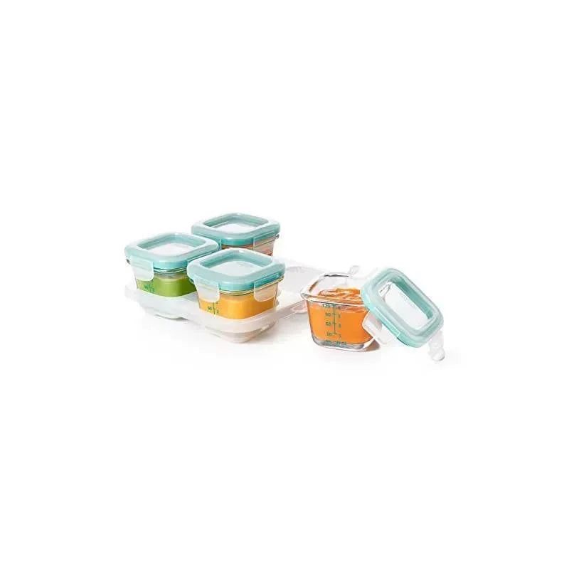 OXO Tot Glass Baby Blocks 4 oz - Teal Image 7