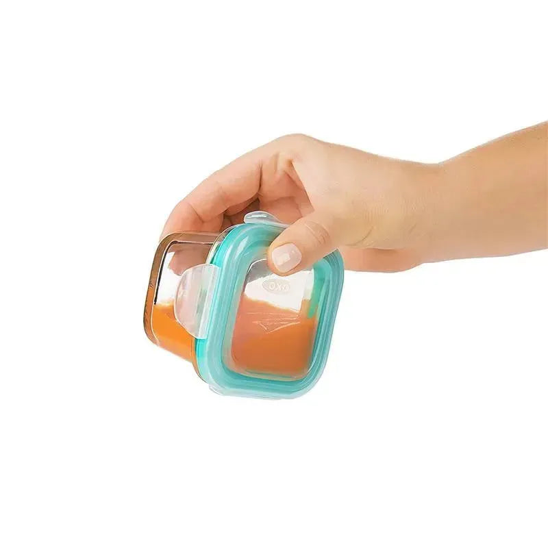 OXO Tot Glass Baby Blocks 4 oz - Teal Image 8