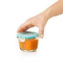 OXO Tot Glass Baby Blocks 4 oz - Teal Image 4