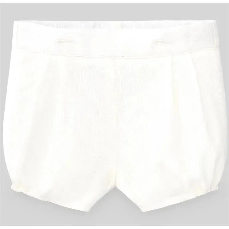 Paz Rodriguez - Baby Boy Woven Newborn Short Dulzura, Cream Image 1