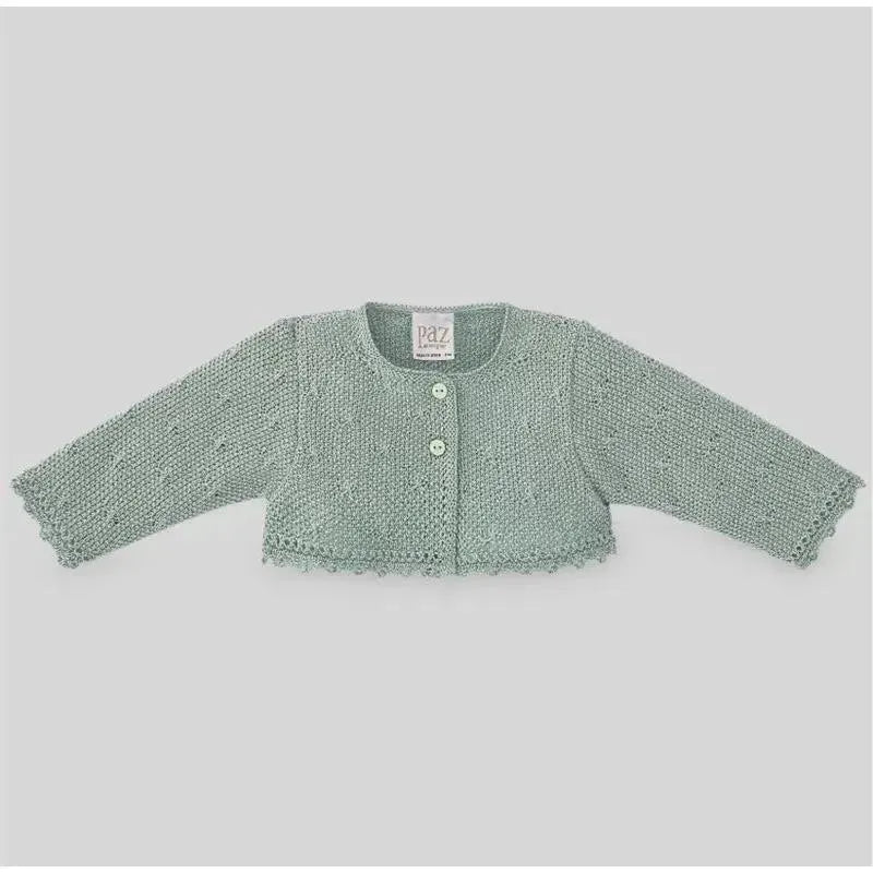 Paz Rodriguez - Baby Girl Knit Newborn Cardigan Aperta, Mint Green Image 1