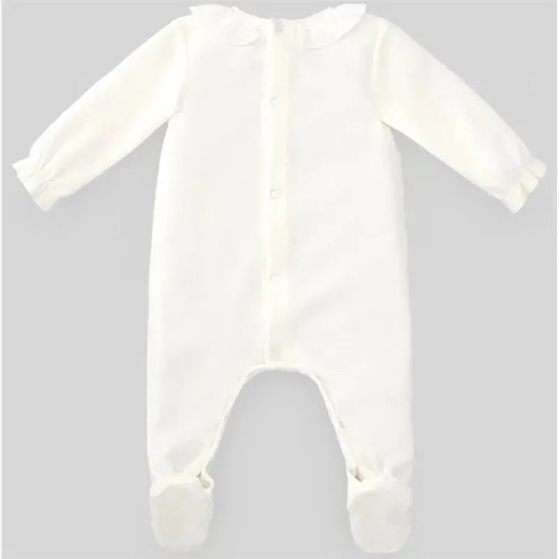 Paz Rodriguez - Baby Girl Knit Newborn Romper Dulzura, Cream Image 2