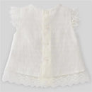 Paz Rodriguez - Baby Girl Woven Short-Dress Luar, Cream Image 2