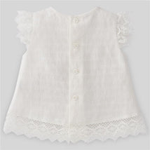 Paz Rodriguez - Baby Girl Woven Short-Dress Luar, Cream Image 2