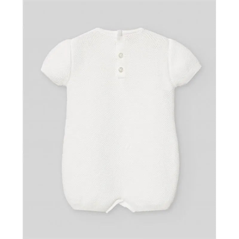 Paz Rodriguez - Baby Knit Newborn Romper Lino, White Image 2