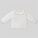 Paz Rodriguez - Baby Unisex Woven Blouse Esencial, White/Chalk Pink Image 1