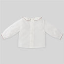 Paz Rodriguez - Baby Unisex Woven Blouse Esencial, White/Chalk Pink Image 2