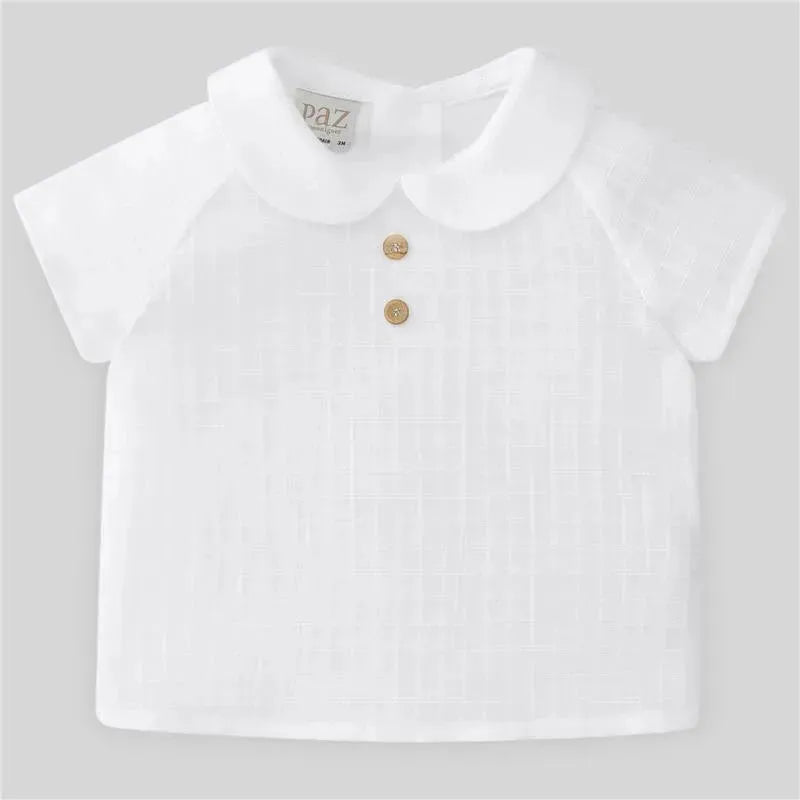 Paz Rodriguez - Baby Unisex Woven Shirt Merlo, White Image 1