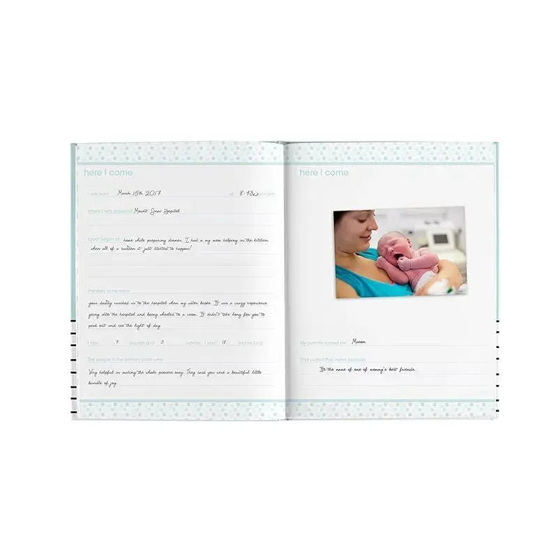 Pearhead Baby 1st Year Memory Book Hello Handsome - Blue Image 2