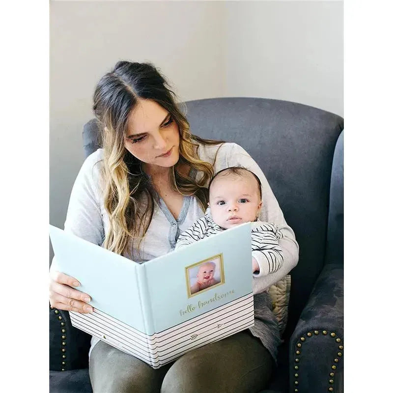 Pearhead Baby 1st Year Memory Book Hello Handsome - Blue Image 4