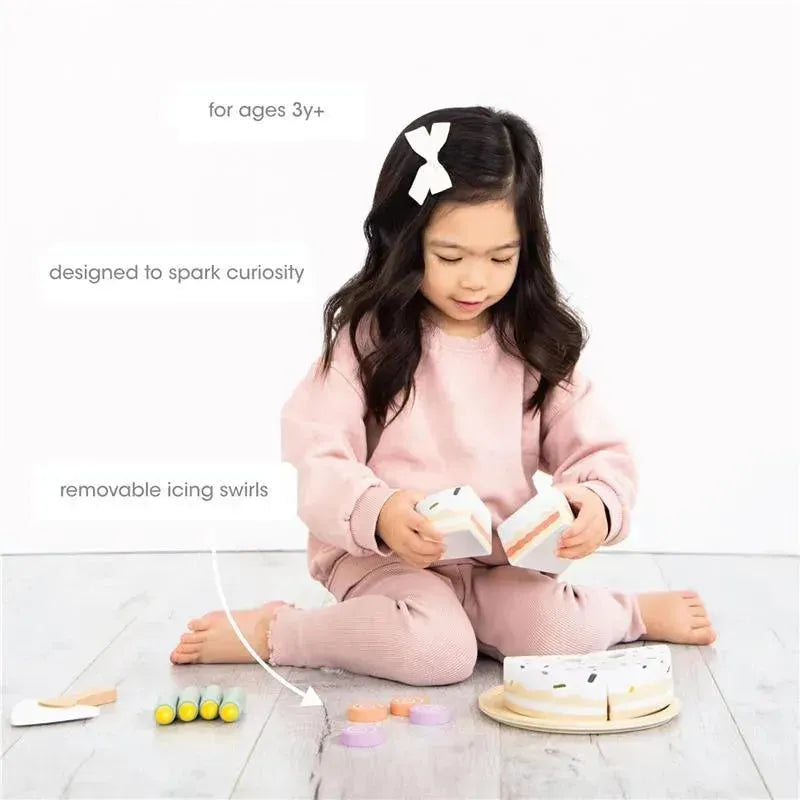Pearhead - Celebration Montessori Birthday Cake Toy Set, 14 Piece Wooden Play Toy Set  Image 9