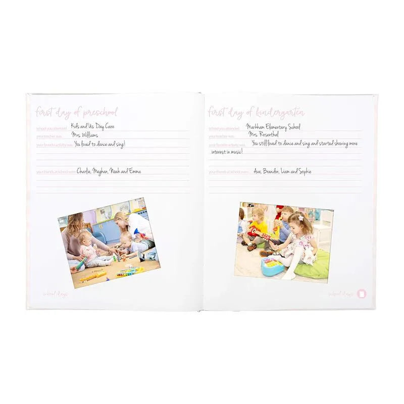 Pearhead - Gingham Baby Memory Book And Clean-Touch Ink Pad, Pink Image 6