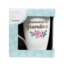 Pearhead Promoted to Grandma Mug, Pregnancy Announcement Gift for Grandma Mug, Floral Image 3