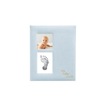 Pearhead - Seersucker Baby Book And Clean Touch Ink Pad, Blue Image 1