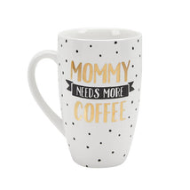 Pearhead White,Black & Gold Mommy Needs Coffee Mug Image 1