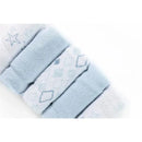 Piccolo Bambino 5pk Terry Baby Washcloth Set,Blue.