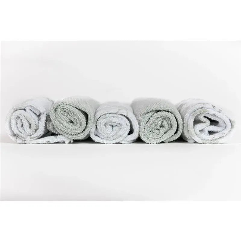 Piccolo Bambino 5pk Terry Baby Washcloth Set,Grey.