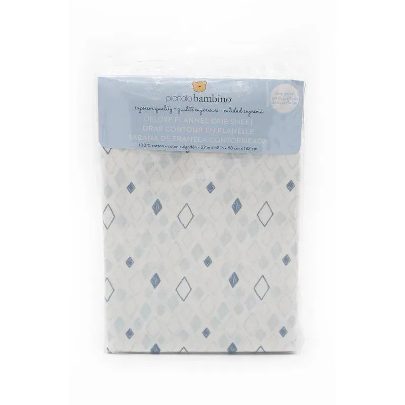 Piccolo Bambino Blue Diamond Crib Sheets Image 1