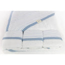 Piccolo Bambino Blue Striped Baby Hooded Towel & 3 Baby Washcloths Set Image 3