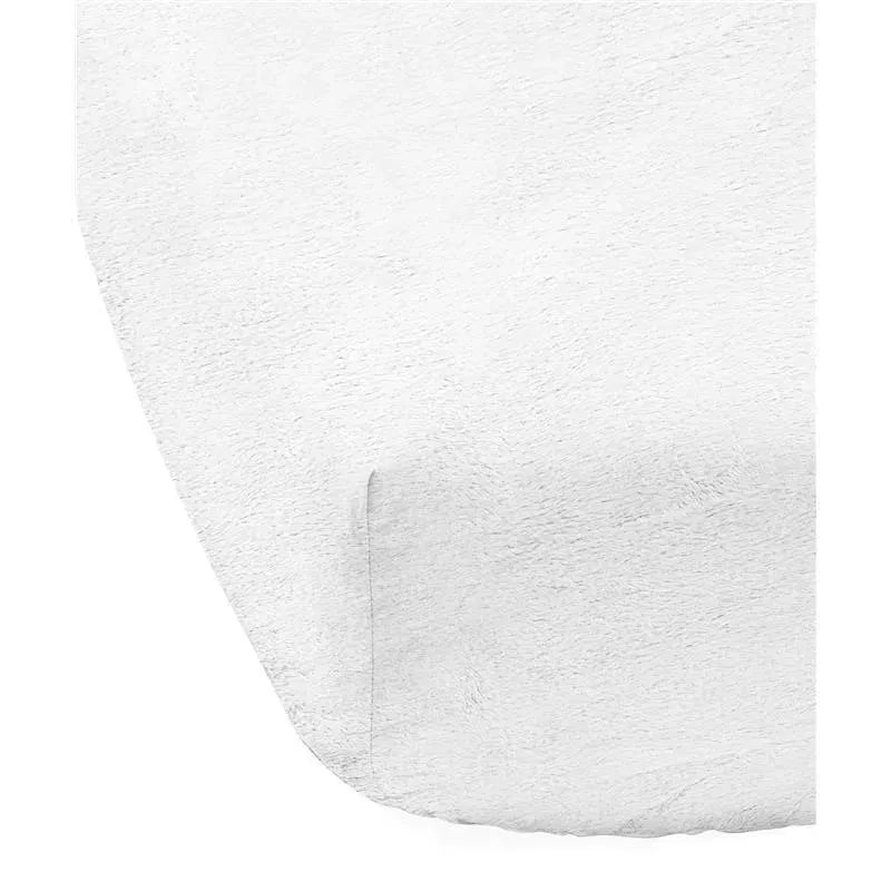 Piccolo Bambino Deluxe Deep Pocket Chamois Crib Sheet In Vinyl - White Image 2