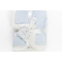 Piccolo Bambino Reversible Chamois Baby Blankets,Blue Image 2