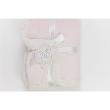 Piccolo Bambino Reversible Chamois Baby Blankets,Pink Image 1