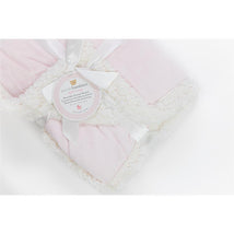 Piccolo Bambino Reversible Chamois Baby Blankets,Pink Image 2