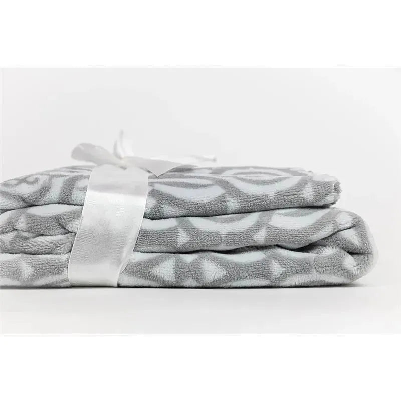 Piccolo Bambino Super Soft Stroller Baby Blankets,Grey Image 2