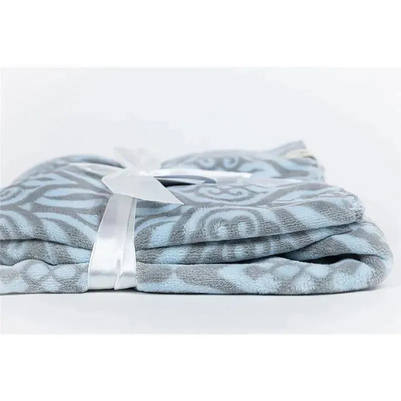 Piccolo Bambino Super Soft Stroller Baby Blankets,Blue Image 3