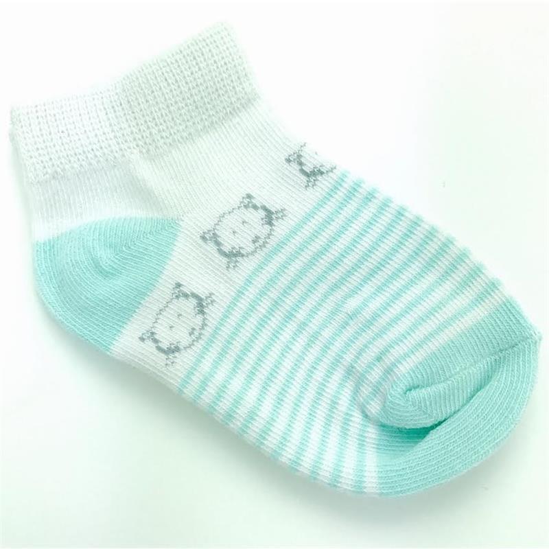 Piero Liventi Animal Green Stripes Baby Socks  Image 1
