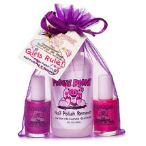 Piggy Paint Non-toxic Girls Nail Polish Kit, Girls Rule (Purple, Pink, Remover) Image 2