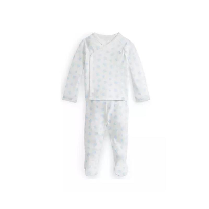 Polo Ralph Lauren Baby - Boy Long-Sleeve Organic Cotton Interlock Knit Pant Set, Blue Image 1