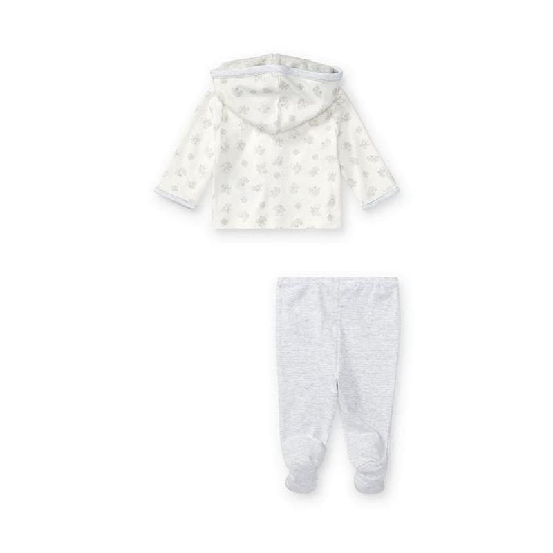 Polo Ralph Lauren Baby - Cotton Hoodie & Pant Set, Paper White Image 2
