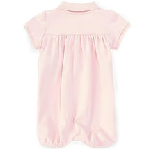 Polo Ralph Lauren Baby - Girl Short Sleeve Interlock Romper, Pink Image 2