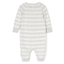 Polo Ralph Lauren Baby - Long Sleeve Organic Cotton Bear Sweater Coverall, Quartz Heather Image 3