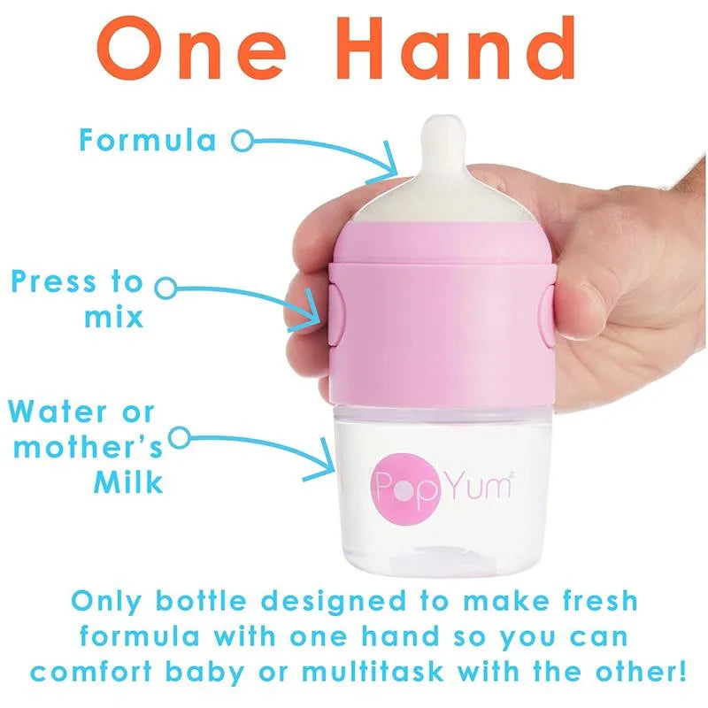 Pop Yum - Baby Bottle Starter Set 4 Pack, Pink Image 4