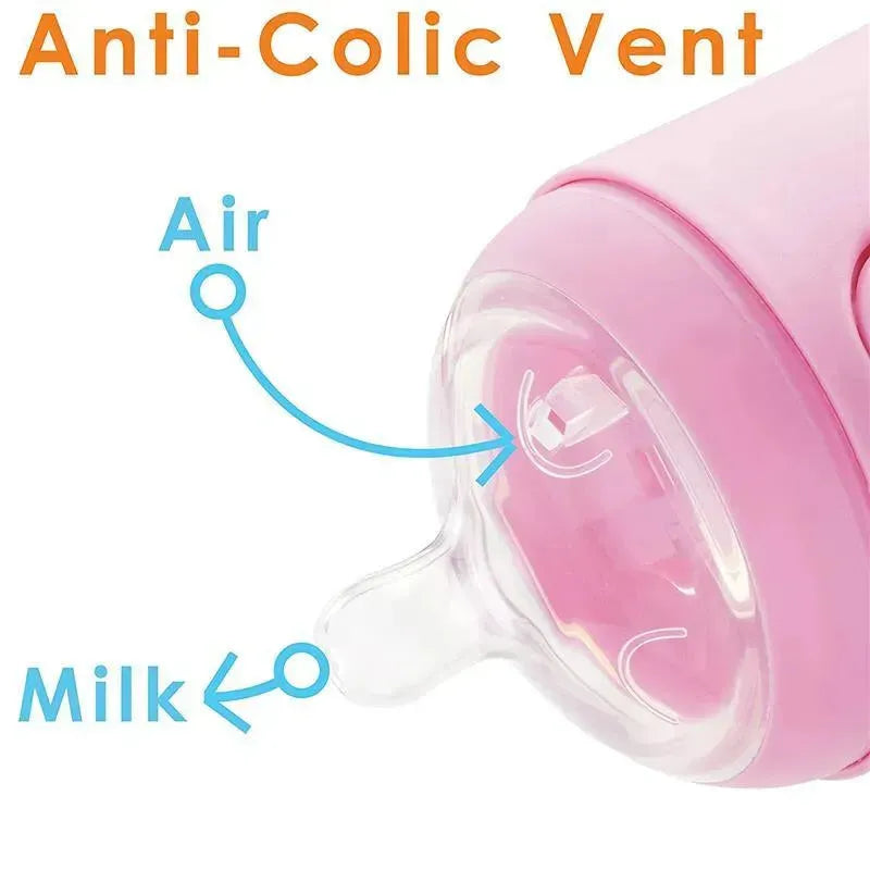 Popyum - 2Pk Anti-Colic Formula Making Baby Bottle 9 Oz, Pastel Purple Image 5