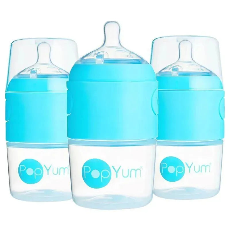 Popyum - 3Pk Anti-Colic Formula Making Baby Bottle 5 Oz, Sky Blue Image 1