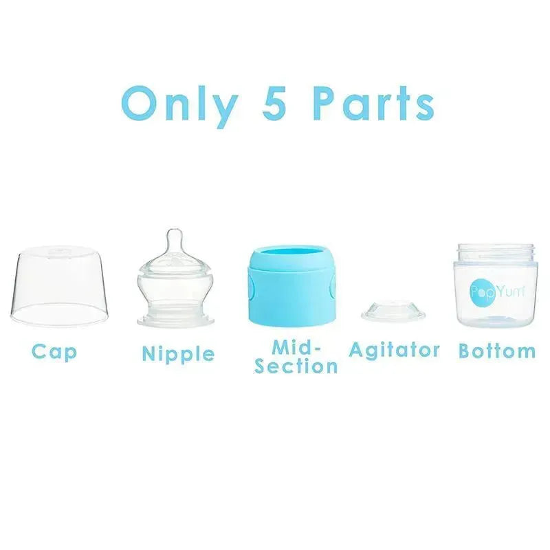 Popyum - 3Pk Anti-Colic Formula Making Baby Bottle 5 Oz, Sky Blue Image 4