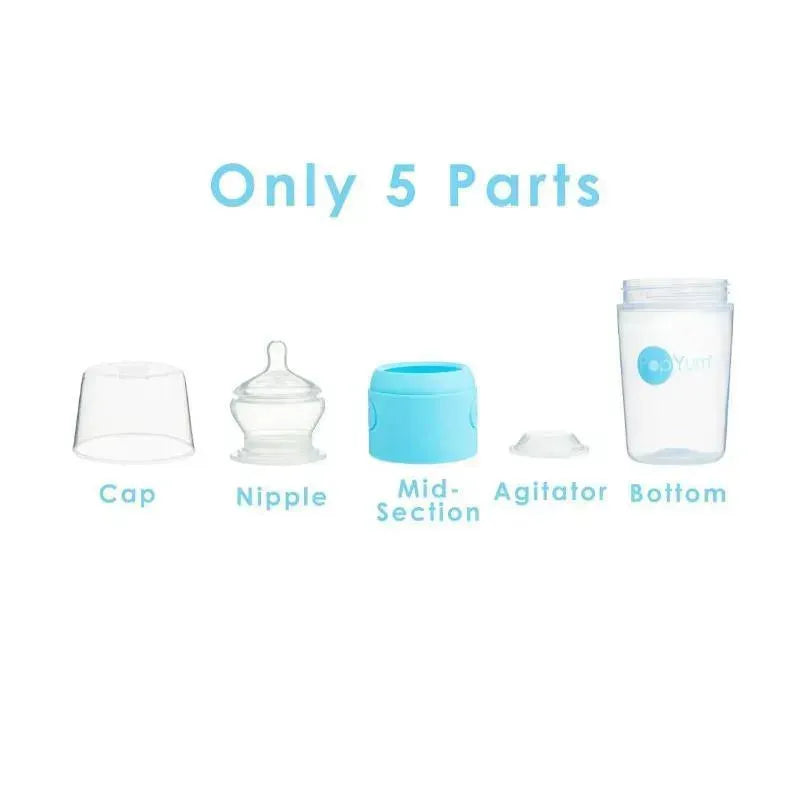 Popyum - 3Pk Anti-Colic Formula Making Baby Bottle 9 Oz, Sky Blue Image 3