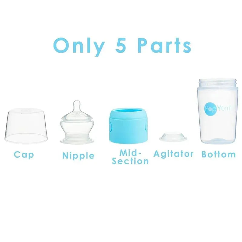 Popyum Anti-Colic Formula Making Baby Bottle, 2-Pack, 9 Oz. Sky Blue Image 2