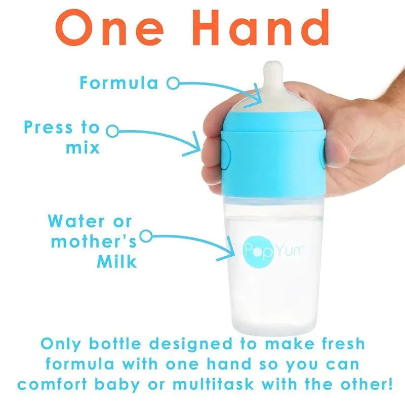 Popyum Anti-Colic Formula Making Baby Bottle, 2-Pack, 9 Oz. Sky Blue Image 5